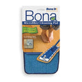 1/2 in Flat Mop Pad, Hook-and-Loop Connection, Looped-End, Blue, Microfiber