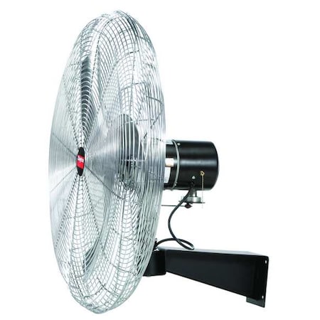 Standard Duty Quiet Design Industrial Fan, Wall Mount, 30 in Blade Dia, 115V, 4,463/6,259/8,402 cfm