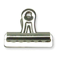Bulldog Clip, 1 1/4 In W, Silver, PK36