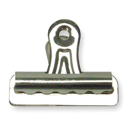 Bulldog Clip, 1 1/4 In W, Silver, PK36