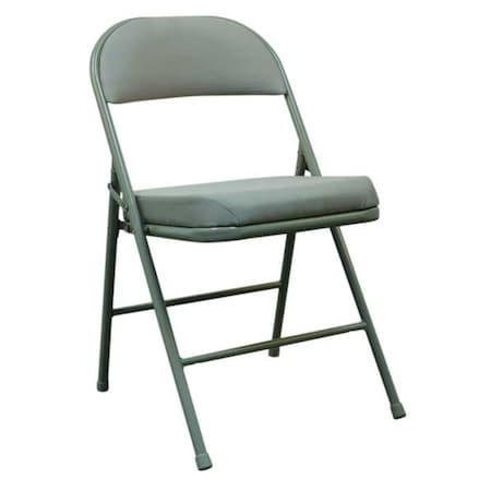 Steel Chair with Fabric Seat/Back, Beige