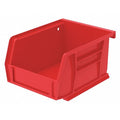 Hang & Stack Storage Bin, Plastic, Red, 3 in H, 4 1/8 in W, 5 3/8 in L