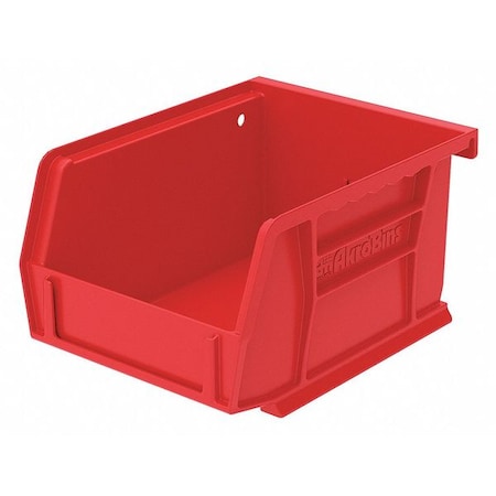 Hang & Stack Storage Bin, Plastic, Red, 3 in H, 4 1/8 in W, 5 3/8 in L