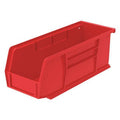 Hang & Stack Storage Bin, Plastic, Red, 3 in H, 4 1/8 in W, 7 3/8 in L