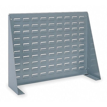 Steel Louvered Bench Rack, 8 9/16 in D x 20 in H x 28 in W, Gray