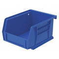 Hang & Stack Storage Bin, Plastic, Blue, 3 in H, 4 1/8 in W, 5 3/8 in L