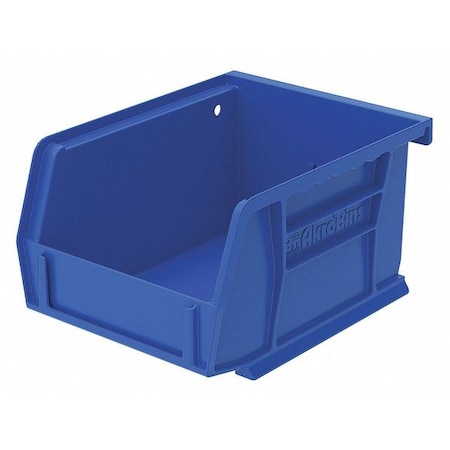 Hang & Stack Storage Bin, Plastic, Blue, 3 in H, 4 1/8 in W, 5 3/8 in L