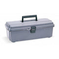 Tool Box, Plastic, Gray, 14-1/2 in W x 7-1/2 in D x 5 in H