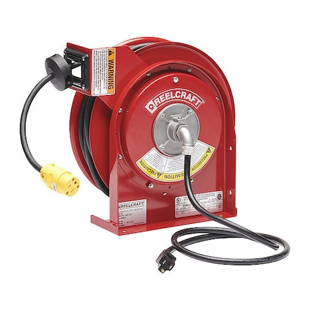 Retractable Cord Reel with 50 ft. Cord 1-Outlet 16/3