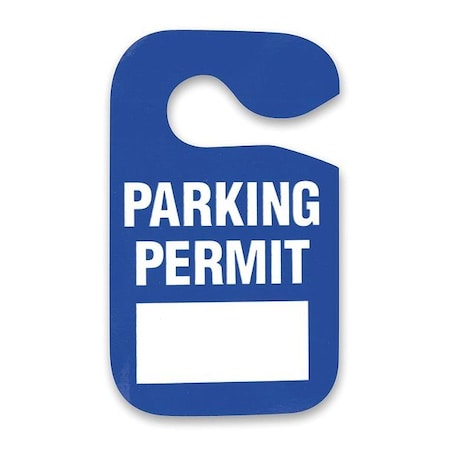 Parking Permit, Blue, W 3 In, PK5