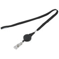 Flat Neck Cord and Reel, Black