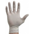 Disposable Gloves, 5.00 to 5.99 mil Palm, Latex, Powder-Free, M (8), 100 PK, Beige