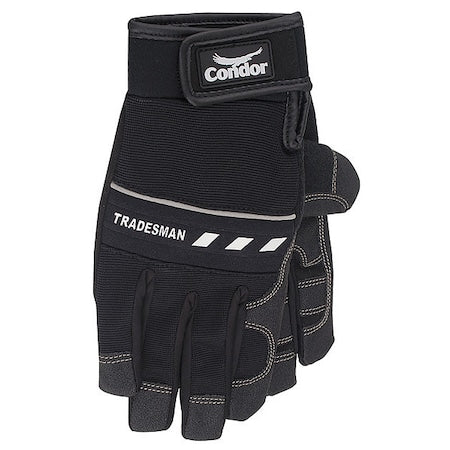 Mechanics Gloves, Clarino/PVC Grip/Wear Panels Palm, S, Black (Formerly Condor)