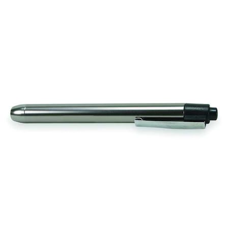 Inspection Penlight, 3 Lumens, Aluminum, AAA Battery, Silver