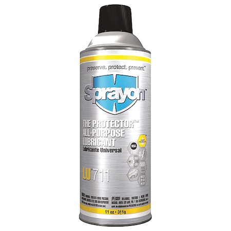 General Purpose Lubricant, H2 No Food Contact, -20 to 500 Degree F, 11 oz Aersol Can, Amber