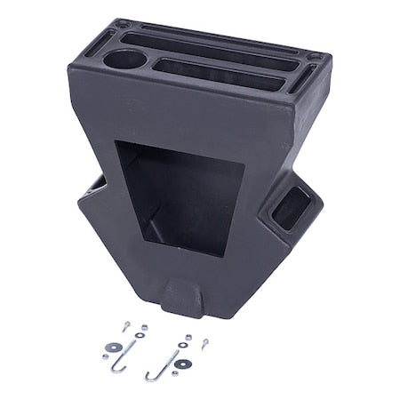 StrgCady, 19in, 8-1/8in, 16-1/4in, Bk, Plstc