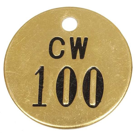 Numbered Tag, Gold, 25 PK
