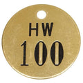 Numbered Tag, Gold, 25 PK
