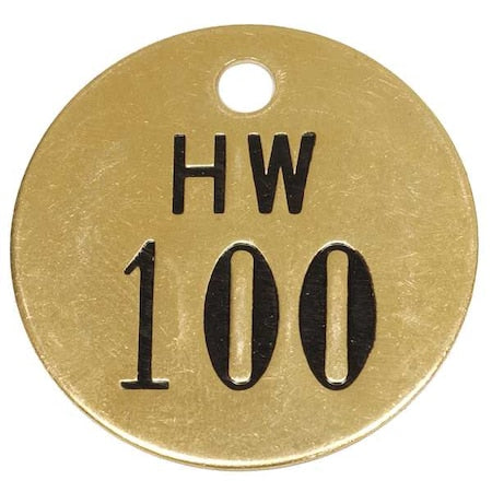 Numbered Tag, Gold, 25 PK