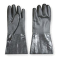 Chemical Resistant Gloves, PVC, 14 in L, Not Applicable, Black, M, 1 PR