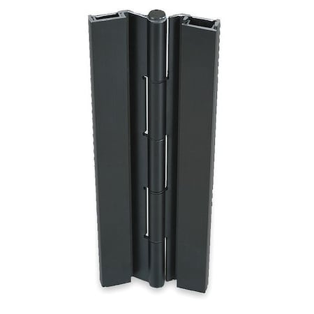 Piano Hinge, Aluminum Alloy, Full Surface Mounting, 1 5/8 in Leaf W x 8 ft Leaf H