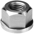 Flange Nut, 5/16"-18, 18-8 Stainless Steel, 18-8, Plain, 9/16 in Hex Wd, 1/4 in Hex Ht