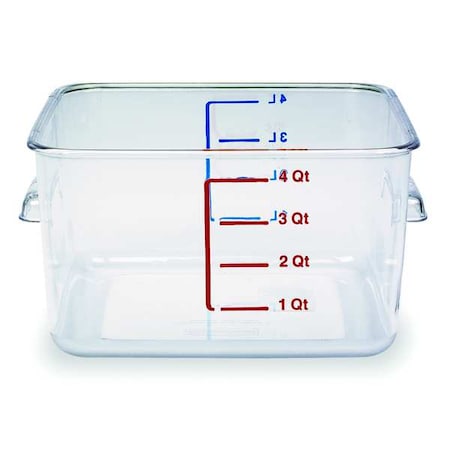 Food Storage Container, 8 3/4 in L, Clear