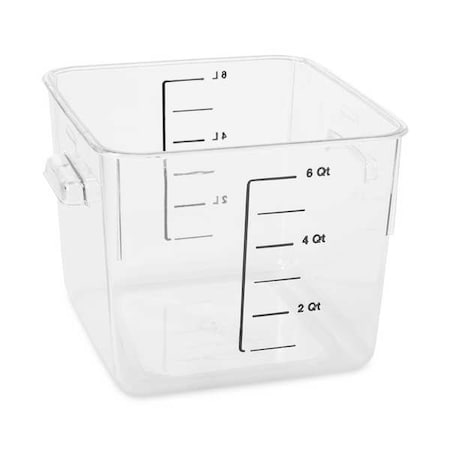 Food Storage Container, 8 3/4 in L, Clear