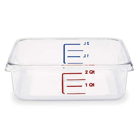 Food Storage Container, 8 3/4 in L, Clear