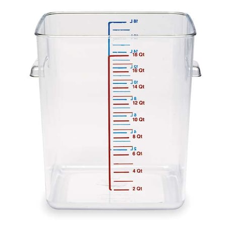 Food Storage Container, 11.31 in L, Clear