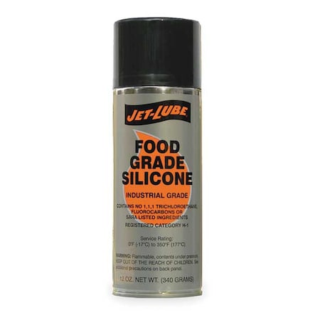 Food Grade Silicone Lubricant, 12 oz, Aerosol,