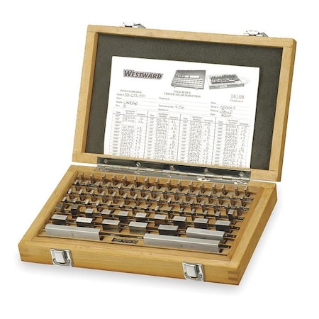 Gage Block Set, Rectangular, 81 Pc
