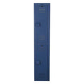 Wardrobe Locker, 15 in W, 18 in D, 72 in H, (1) Wide, (2) Tier, Deep Blue