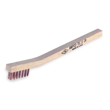 1/2 in W Nonsparking Scratch Brush, Stiff, 7 7/8 in L Handle, 1 7/8 in L Brush, Bronze, Wood