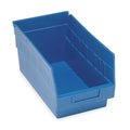 Shelf Storage Bin, Polypropylene, Blue, 6 in H, 6 5/8 in W, 11 5/8 in L
