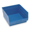 Shelf Storage Bin, Polypropylene, Blue, 6 in H, 11 1/8 in W, 11 5/8 in L