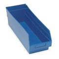 Shelf Storage Bin, Polypropylene, Blue, 6 in H, 8 3/8 in W, 23 5/8 in L