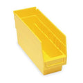 Shelf Storage Bin, Polypropylene, Yellow, 6 in H, 4 1/8 in W, 11 5/8 in L