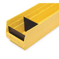 Plastic Divider, Black, 6 5/8 in L, 1/2 in H, 50 PK