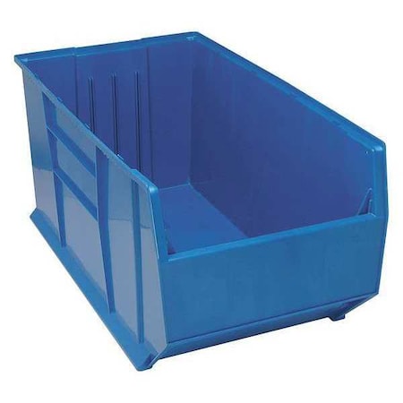 Storage Bin, Polypropylene, Blue, 17 1/2 in H, 19 7/8 in W, 35 7/8 in L