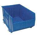 Mobile Storage Bin, Polypropylene, Blue, 17 1/2 in H, 23 7/8 in W, 35 7/8 in L