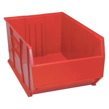 Storage Bin, Polypropylene, Red, 17 1/2 in H, 23 7/8 in W, 35 7/8 in L