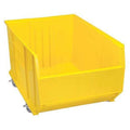 Mobile Storage Bin, Polypropylene, Yellow, 17 1/2 in H, 23 7/8 in W, 35 7/8 in L