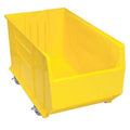 Mobile Storage Bin, Polypropylene, Yellow, 17 1/2 in H, 19 7/8 in W, 35 7/8 in L