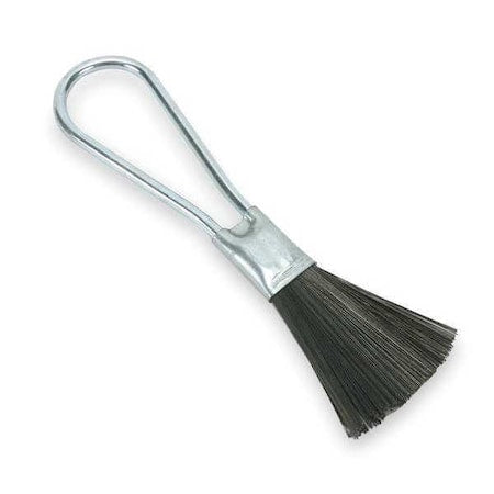 Wire Battery Brush, 3 3/4 in L Handle, Black, Oil Tempered Steel, 5 1/2 in L Overall