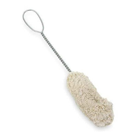 Tire Brush, 6 1/2 in L Handle, Cream, Galvanized Iron Wire, 11 in L Overall