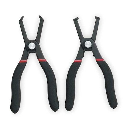 2 Piece Push Pin Plier Set Double Cushion Grip Handle