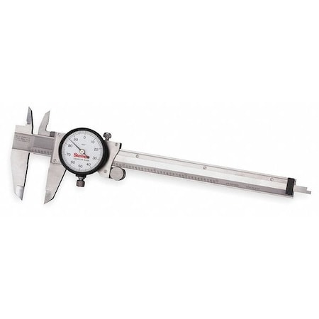 Dial Caliper, 12 In, White Dial
