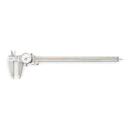Dial Caliper w/Case, 12 In, White