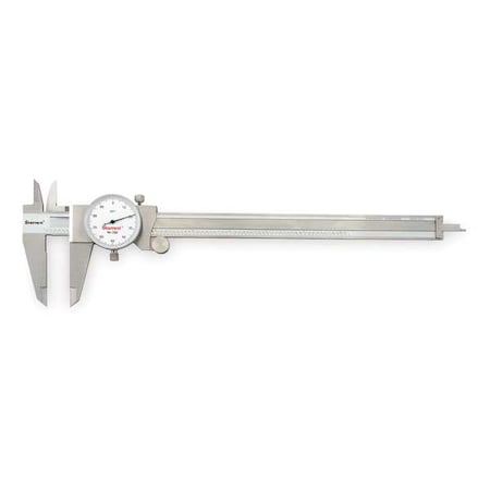Dial Caliper w/Case, 8 In, White